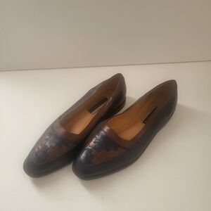 Hush Puppies Black and Brown Women's Loafers
